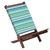 Wooden Blue Colourful Stripes Low Rise Beach Chair