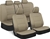 BDK PolyPro Seat Covers Full Set in Solid Beige – Front and Rear Split Benc
