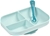 BEABA Divided Silicone Plate and Spoon Set With Suction Pad, Blue.