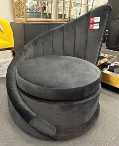 Velvet Circular Lounge Chair Auction