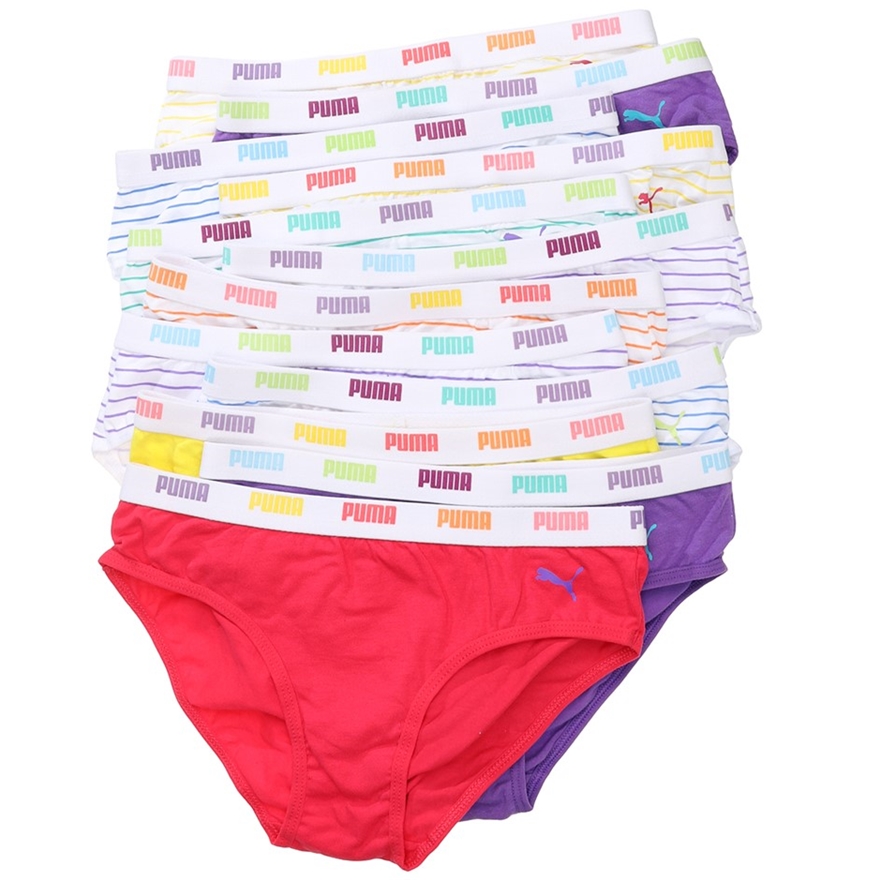 12 x Assorted PUMA Girls' Underwear, Size L, Multi. Buyers Note