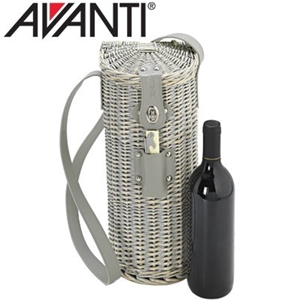 Avanti Wicker Single Wine Basket: Grey W