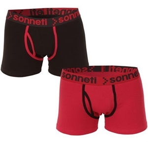Sonneti Mens Twin Pack Boxer Shorts