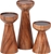 BIRDROCK HOME 3 pc solid wood candle holders, itm. 145551. N.B. visible cra