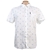 BEN SHERMAN Men's SS Shirt, Size S, 100% Cotton, White/Blue Palm Leaves (01