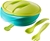 2 X TOMMEE TIPPIE Suction Bowl with Travel Lid and Cutlery.