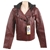 LEVI'S Women's Faux Leather Hoodie Jacket, Size S, Polyurethane/Viscose/Pol