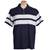 SPORTSCRAFT Men's Striped Polo, Size 2XL, 100% Cotton, Navy/Grey, AG2060CO.