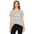 2 x CALVIN KLEIN Women's Logo Tee, Size M, 60% Cotton, Pearl Heather Grey (