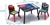 DELTA CHILDREN Kids Table and Chair Set with Storage (2 Chairs Included).
