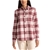 TILLEY Women's Brushed Flannel Shirt, Size M, 100% Cotton, Maroon/White. B