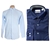 2 x CALVIN KLEIN Men's Slim Fit Oxford Shirt, Size 39/86, 100% Cotton, Navy