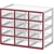 SYSMAX Up System Multibox, 12 Drawers, Red. N.B: 3 x drawers are damaged.
