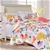 GREENLAND HOME Watercolor Dream Quilt Set, 3-Piece Full/Queen, White.