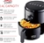 KITCHEN COUTURE Air Fryer, Healthy Food, No Oil Cooking Recipe, 3.4L Capaci