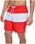 CALVIN KLEIN Men's Colorblocked 7" Swim Shorts, Size L, 100% Polyester, Hig