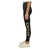 DKNY Women's Distressed Crackle Logo Leggings, Size S, 90% Cotton, Black/Go