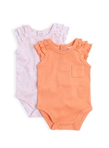 Pumpkin Patch Baby Girl's 2Pk Bodysuits