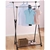 Dual Rail Easy Fold Garment Rack with Bottom Shelf