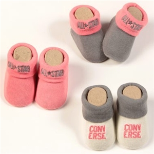 Converse Baby Girls 3 Pack Sock Booties