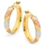 9ct Gold Three-Tone Hoop Earrings (10mm)