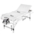Portable Aluminium 3 Fold Massage Table Chair Bed White 70cm