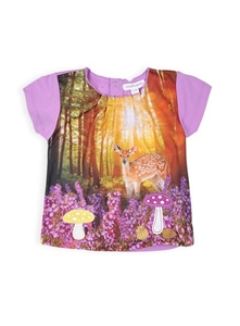 Pumpkin Patch Girl's Bambi In Forest Top