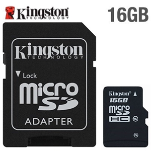 16GB Kingston microSDHC Memory Card & Ad