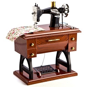 Vintage Sewing Machine Wind-Up Musical B