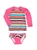 Pumpkin Patch Girl's Babies Striped Rash Vest Set