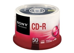 Sony 50CDQ80C CD-R Data Storage Media (N