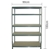 Five Shelf Metal Storage Unit - 90 x 45 x 180cm