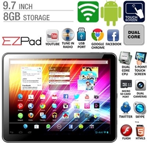 9.7'' EZPad Dual Core Android Touch Tabl