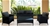 Verona Black 4 Piece Pe Wikcer Outdoor Sofa Lounge Funiture Set Setting