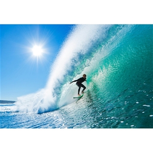 Surfer in the Sun, 118x80cm Canvas Print