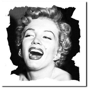 Marilyn Black & White, 90x90cm Canvas Pr