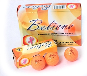 36PK Ladies Pearlescent Orange Golf Ball