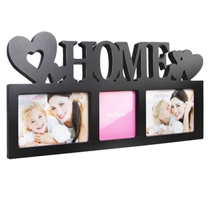 Set 3 in 1 HOME Photo Collage Frame Blac