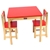 TikkTokk Boss Wooden Table & Chairs Set: Red