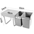 Dual Side Pull Out Rubbish Waste Basket 2 x 20L