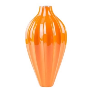 Jess 14cm x 30cm Metal Vase - Orange