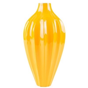 Jess 14cm x 30cm Metal Vase - Turmeric