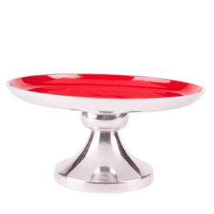 28cm Metal Cake Stand - Chilli Red