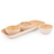 Set of 3 Bamboo Serving Bowls with Tray - White