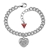 Guess Crystal Crush Ladies Adjustable Crystal Heart Charm Bracelet UBB70205