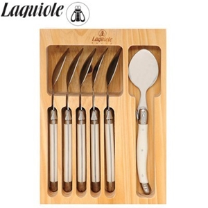 Laguiole Elite Set of 6 Spoons - Pearl