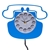 Retro Phone 25.5cm Metal Wall Clock w Pendulum