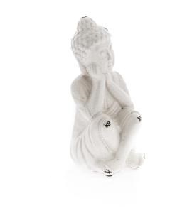 Antique White Ceramic Sleeping Buddha La