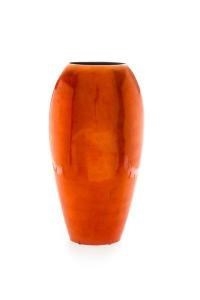 Tall Flat Orange Vase Large