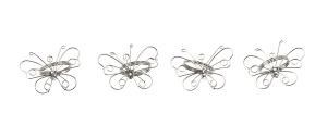 Set of 4 Napkin Rings - Butterfly